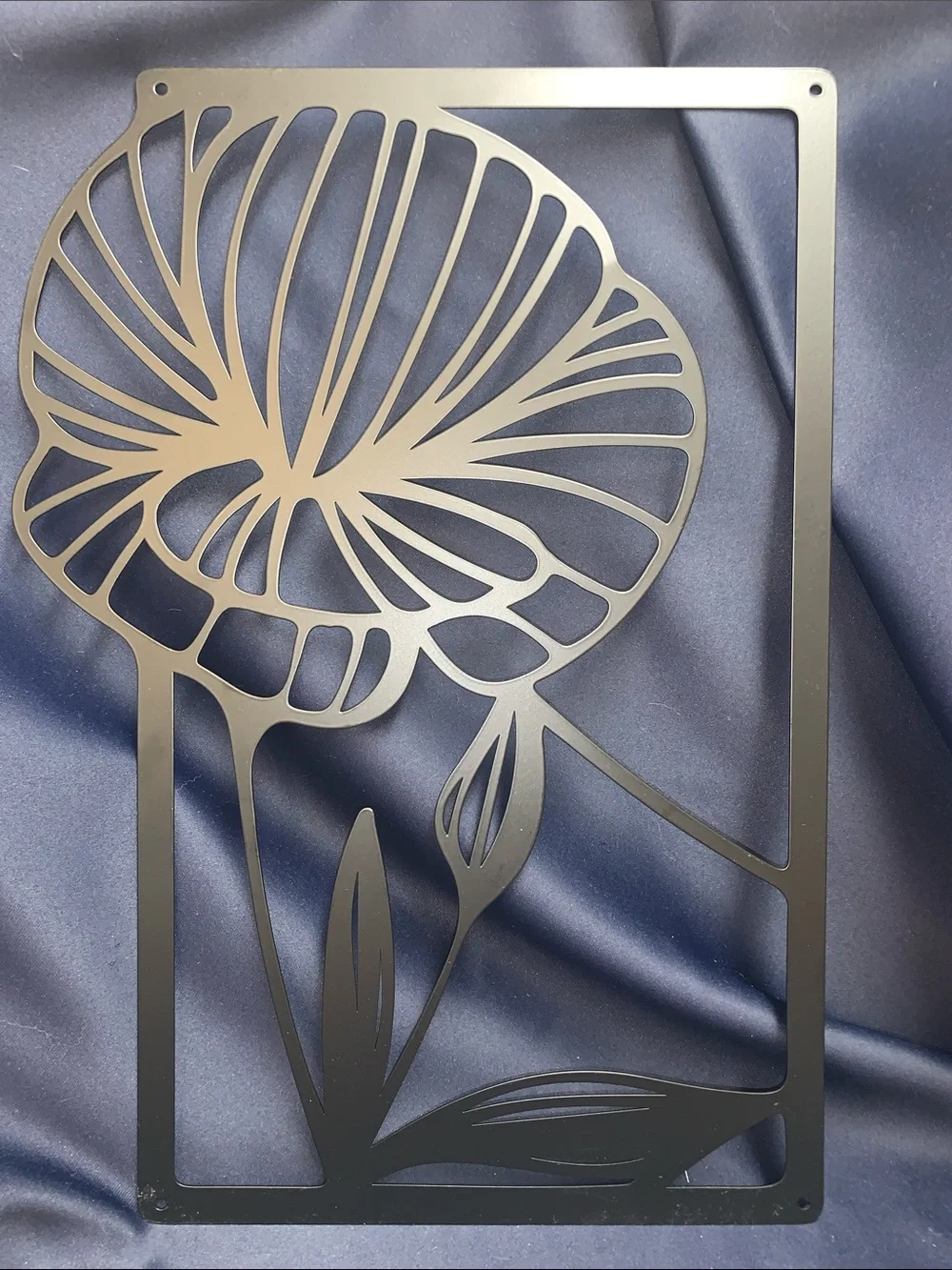 Black Floral Metal Wall Art Set - Home Wall Decor